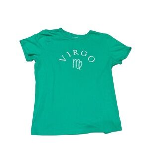 J crew green Virgo graphic T shirt